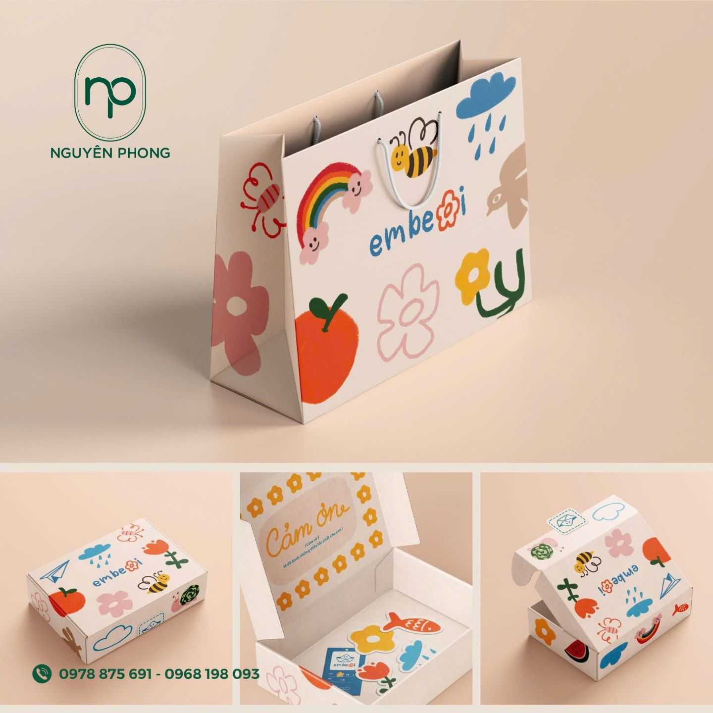 Mẫu hộp carton nắp gài 2
